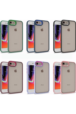 Apple Uyumlu iPhone Se 2022 Kılıf Zore Flora Kapak Lila
