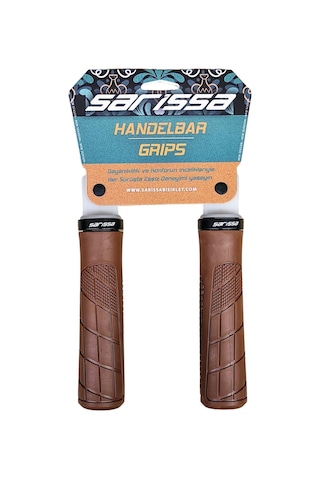 Sarissa Pvc Elcik Ergonomik Destekli Yapı Kaymaz Tasarım Vidalı Bisiklet Elciği Kahverengi Kahverengi