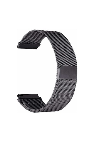 Galaxy Watch 46mm 22mm Uyumlu Krd-12 Metal Zore Kordon-siyah