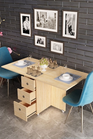 Dekorfim DF01107AC Pratik Katlanır Masa Mutfak ve Yemek Masası