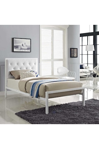 Zizuva Tasarım Tek Kişilik Kapitone Başlıklı Karyola 90 x 190 CM Zizuva Tasarım Tek Kişilik Kapitone Başlıklı Karyola 90 x 190 CM