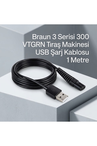 Braun 3 Serisi 300 Vtgrn 5v Usb Şarj Kablosu
