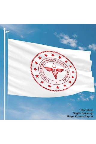 T.c. Sağlık Bakanlığı Bayrağı -flama - Bayrak - 100x150 Cm 1 Metre X 1,5 Metre 1