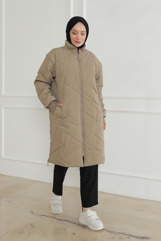 Armine Trend Kolları Ribanalı Kapitone Detaylı Mont-vizon 24kt726 Vizon