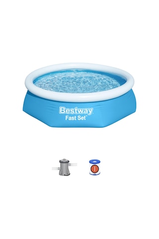 Bestway 57450 Fast Set Çember Şişme Havuz Seti 2.44 M X 61 Cm Mavi