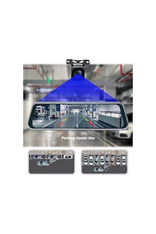 1080p Full Hd Araç İçi Kamera - Wifi Özellikli Dikiz Aynası Tipi 3 Kameralı Set İç, Dış, Arka