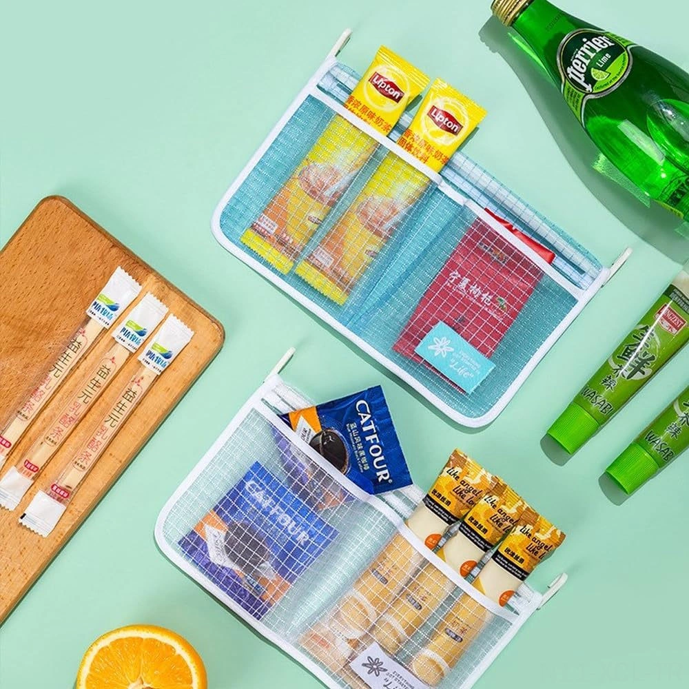 Konesam Buzdolabı Kapısı Organizer Seti 2 Adet - Pp Ve Mesh Malzeme İle Gıda Saklama, Konforlu Ve Taze Tutma Çok Renkli