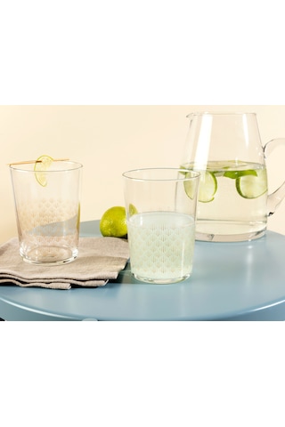 Madame Coco Pierretta-Golden Rain 4'Lü Meşrubat Bardağı Seti 510 ML