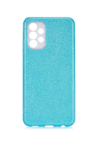 Samsung Uyumlu Galaxy A13 4g Kılıf Zore Shining Silikon Mavi