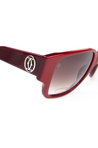 Cartier Gloria Red Brown Square Kırmızı Kare Kadın Güneş Gözlüğü