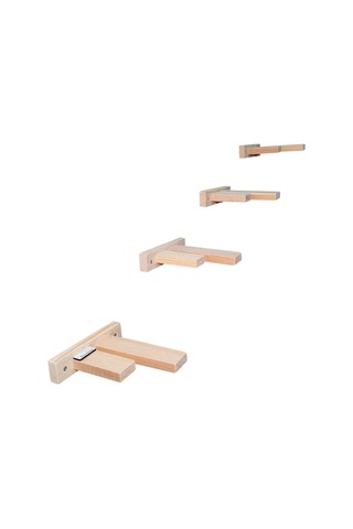 Doğal ahşap çift basamaklı kedi merdiveni kedi köprüsü duvar 5li