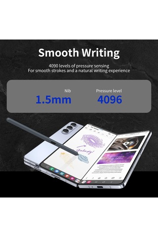 Samsungg Galaxy Uyumlu Z Fold6 / 5 / 4 / 3 İçin Kalem Yuvalı Elektromanyetik Stylus Kalem Gri