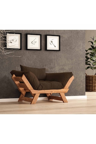 Woodesk Adalar Masif Tik-kahve Renk Berjer Cpt8154-140 Kahverengi