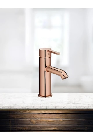 Roca Lavabo Batarya, Carelia, Pvd Everlux, Rose Gold, A5a328argk Bakır
