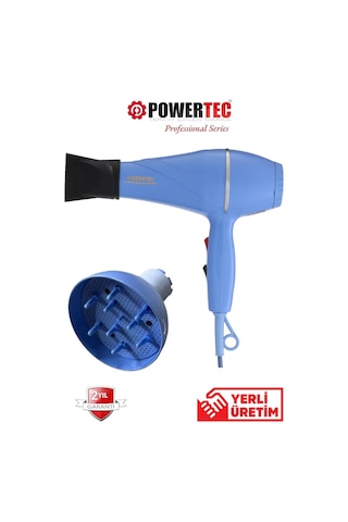 Powertec TR501 + Başlıklı 2500 W Profesyonel Saç Kurutma ve Fön Makinesi + Vigo