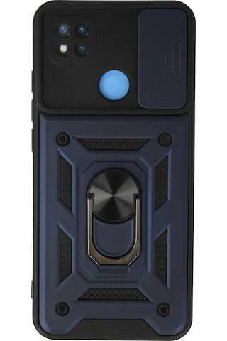 Nihcase Xiaomi Redmi 9c Kılıf Magnetik Standlı Kamera Korumalı Slide Sürgülü Cover Kapak