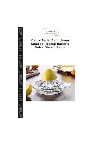 Delux Serisi Cam Limon Sıkacağı İçecek Hazırlık Sofra Düzeni Salon Çok Renkli