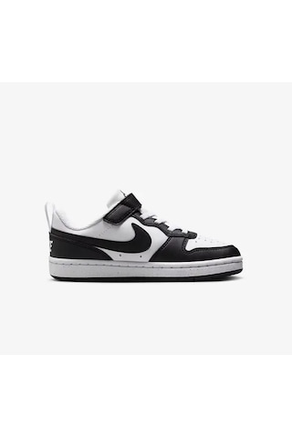 Nike Çocuk Ayakkabısı Court Borough Low Recraft Siyah Beyaz Çocuk Ayakkabısı Spor Ayakkabı Siyah Bey