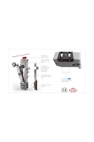 Deltatek Dk02a Yarı Otomatik Çift Emniyetli Asansör Kapı Kilit Sol