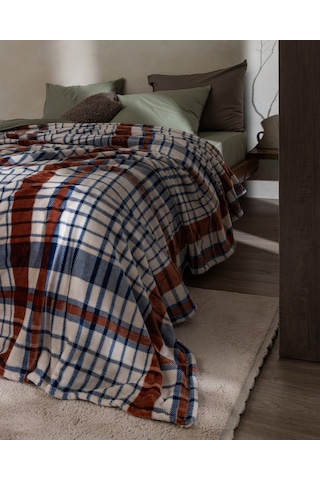 Fravonne Çift Kişilik Welsoft Baskılı Battaniye - Lacivert 8684427292068 Çok Renkli