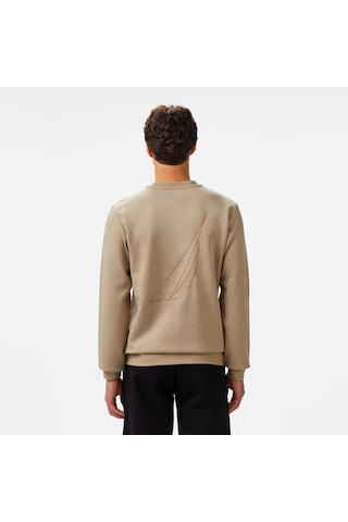 Nautica Erkek Bej Regular Fit Sweatshirt Düz K55009t Bej