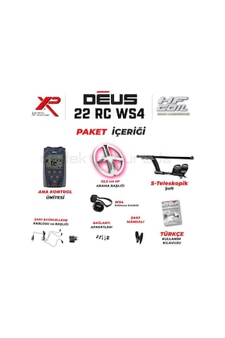 DEUS - 22,5cm HF Başlık, Ana Kontrol Ünitesi (RC), WS4 Kulaklık - FULL PAKET