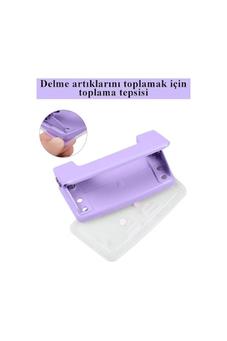 Lila Delgeç Metal 1 Adet 10 Sayfa Enerji Tasaruflu Delegeç Perfaratör Kağıt Delgeci 1 Paket Lila
