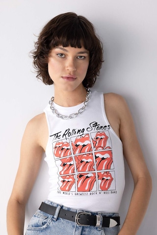 Defacto Rolling Stones Fitted Bisiklet Yaka Ribana Atlet A8591AX23SMWT32