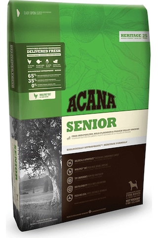 Acana Heritage Senior Tavuklu Tahılsız Yaşlı Köpek Maması 11.4 KG