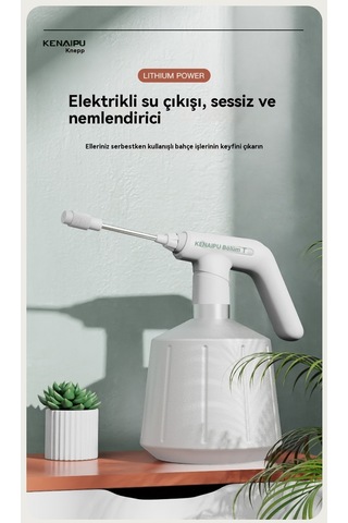 Airron 2l Ev Elektrikli Bahçe Malzemeleri Çiçek Yağmurlama Sulama Tenekesi - Yeşil 002