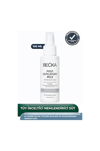Becka Tüy Azaltıcı Ve İnceltici Nemlendirici Süt Gymnema Sylvestre & Hyaluronik Asit Özlü 100 ML