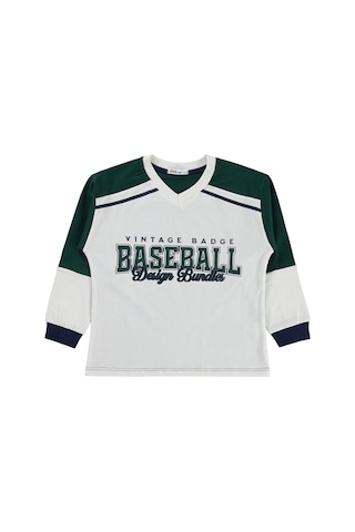 Civil Boys Baseball Baskılı 6-9 Yaş Pijama Takımı - Yeşil