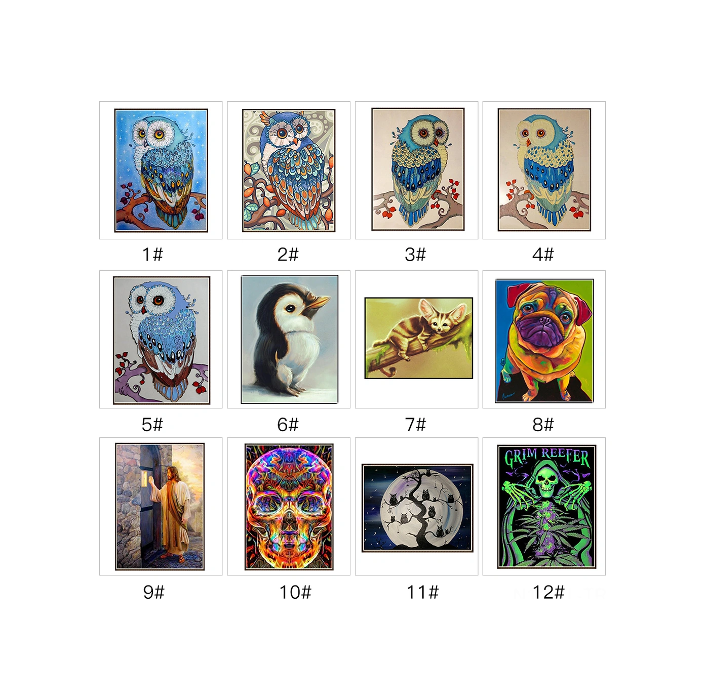 Hombey 5d Tam Taşlı Diamond Painting Dıy Seti - Ağaç Desenli 30x25cm Duvar Dekoru - Göz Koruyucu Teknolojiyle Ev Dekorasyonu Gümüş