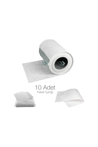 Purmed 10 Adet Vestel Vht 402 Hava Temizleyici Uyumlu Toz Tutucu Ön Filtre
