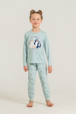 Rolypoly Anne Kız Who Needs A Hug Yeşil Uzun Kol Pijama Takım Rp3902-a-v2 Rp3902-a-v2