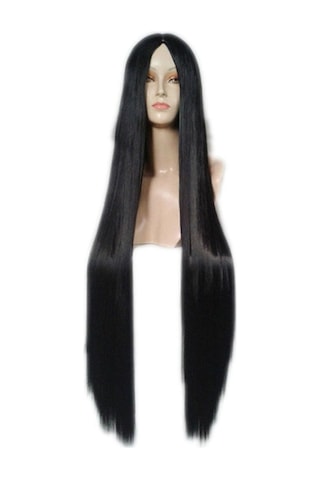 Lebıhmurah Wg192 100 Cm Harajuku Anime Cosplay Peruk Genç Uzun Düz Sentetik Saç Peruk Kostüm Partisi Peruk Kadınlar Için