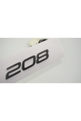 Dk Tuning Peugeot Yeni 208 Bagaj 3m 3d Koyu Gri Abs Yazı Logo