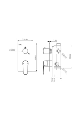 Ciera Pro 2 Yönlü Banyo Panel+batarya Kare-krom
