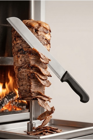 Sürmene Döner Kesme Bıçağı Kaşar Ve Kavurma Bıçak Paslanmaz Çelik 45 Cm Sürbisa 61635