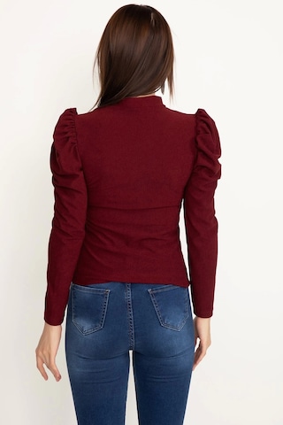 Prenses Kol Bluz Bordo W3125 Bordo