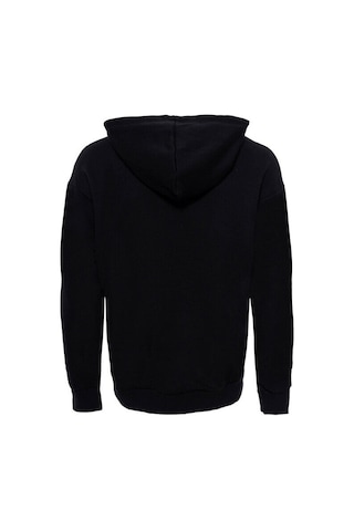 Wessi Kapşonlu Baskılı Siyah Erkek Sweatshirt Siyah