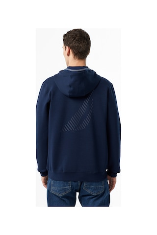 Nautica Erkek Lacivert Regular Fit Sweatshirt Çizgili K47041t Lacivert