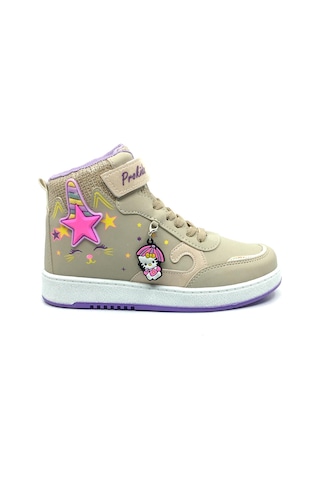Taşpınar Pro - Star Kız Çocuk Kışlık Kısa Bot Spor Ayakkabı 26-35 VIZON Vizon