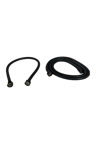 Fleko Duş Hortumu  & Kısa Robot Duş Ara Bağlantı Hortumu  Siyah 2 Diğer
