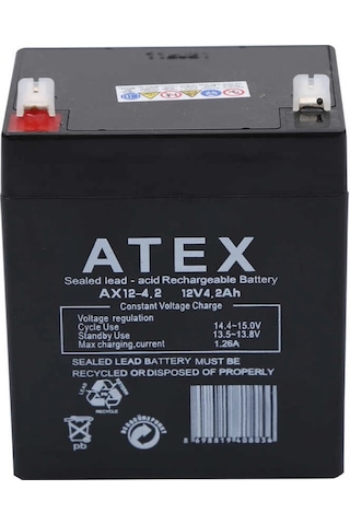 Atex Ax12-4.2 12v 4.2ah Akü