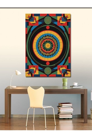 Kanvas Tablo Dönen Mandala Deseni 70cmx100cm