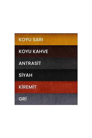 Lexroo Fabric Design Kadife Dokulu Modern Antrasit Runner