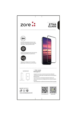 Zore Apple Uyumlu iPhone 12 Pro Etnaa Cam Ekran Koruyucu