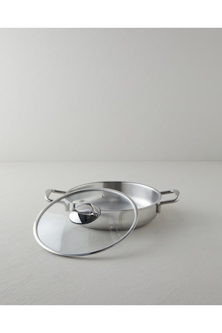 English Home Glow Çelik Sığ Tencere 26x6 Cm Silver Silver