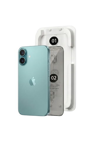 Fulltech Magicbox iPhone Uyumlu 16 Plus/ 15 Plus Premium Tempered Glass Aparatlı Ekran Koruyucu - Privacy